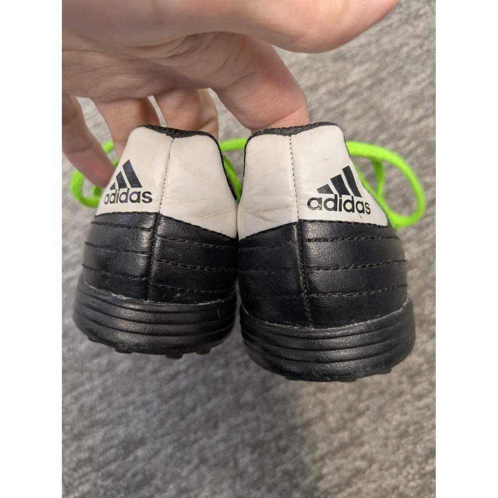 Adidas Kids‎ Size 12K Soccer Cleats Black White Neon Green - Picture 5 of 9